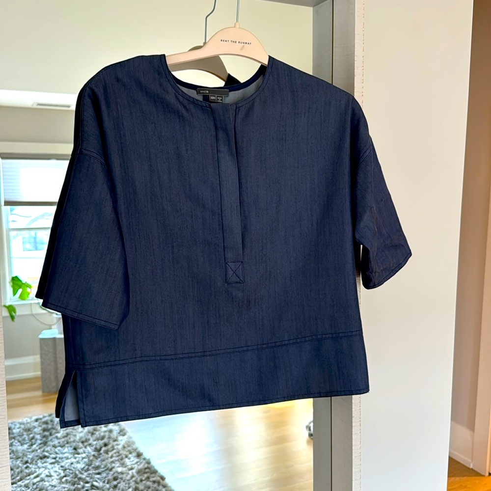 Vince denim top XXS